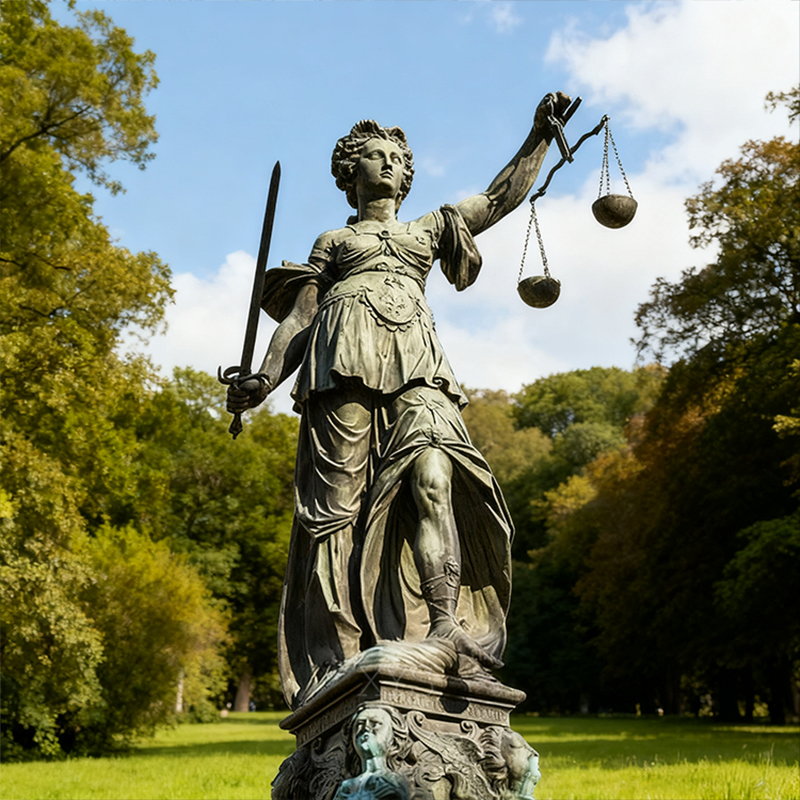 Sculptură din bronz Balanță Lady Justice – Model din metal