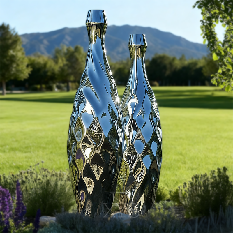 Vasă de cristal Sculptură vază cu oglindă