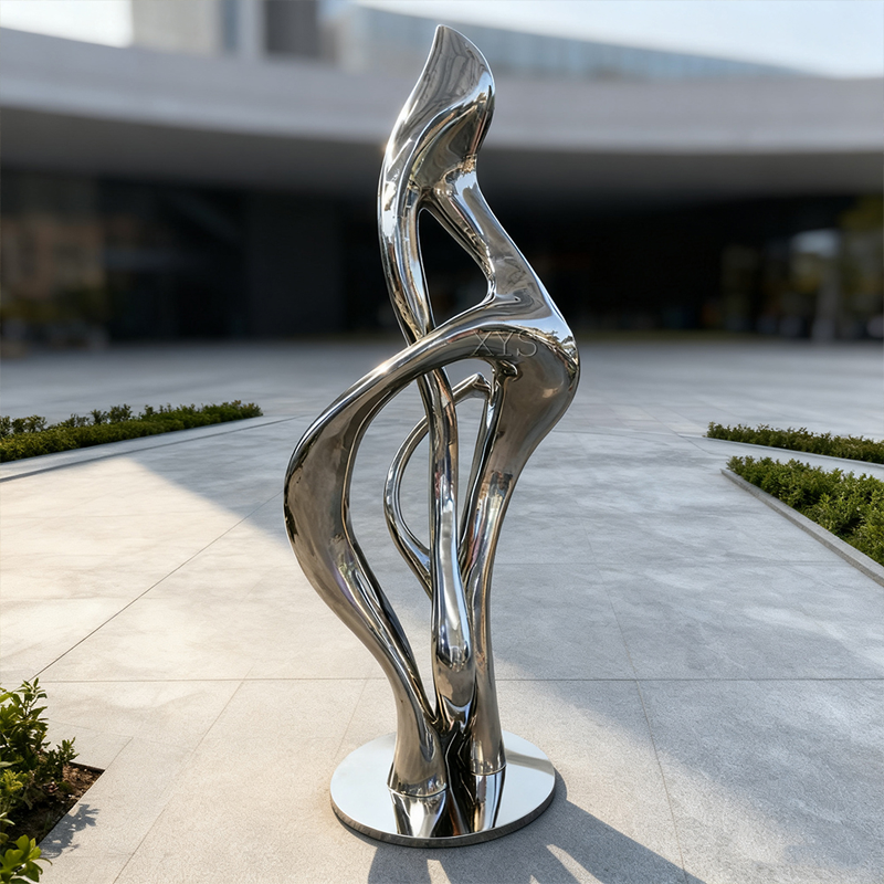 Flacără în mișcare Oglindă Sculptură abstractă