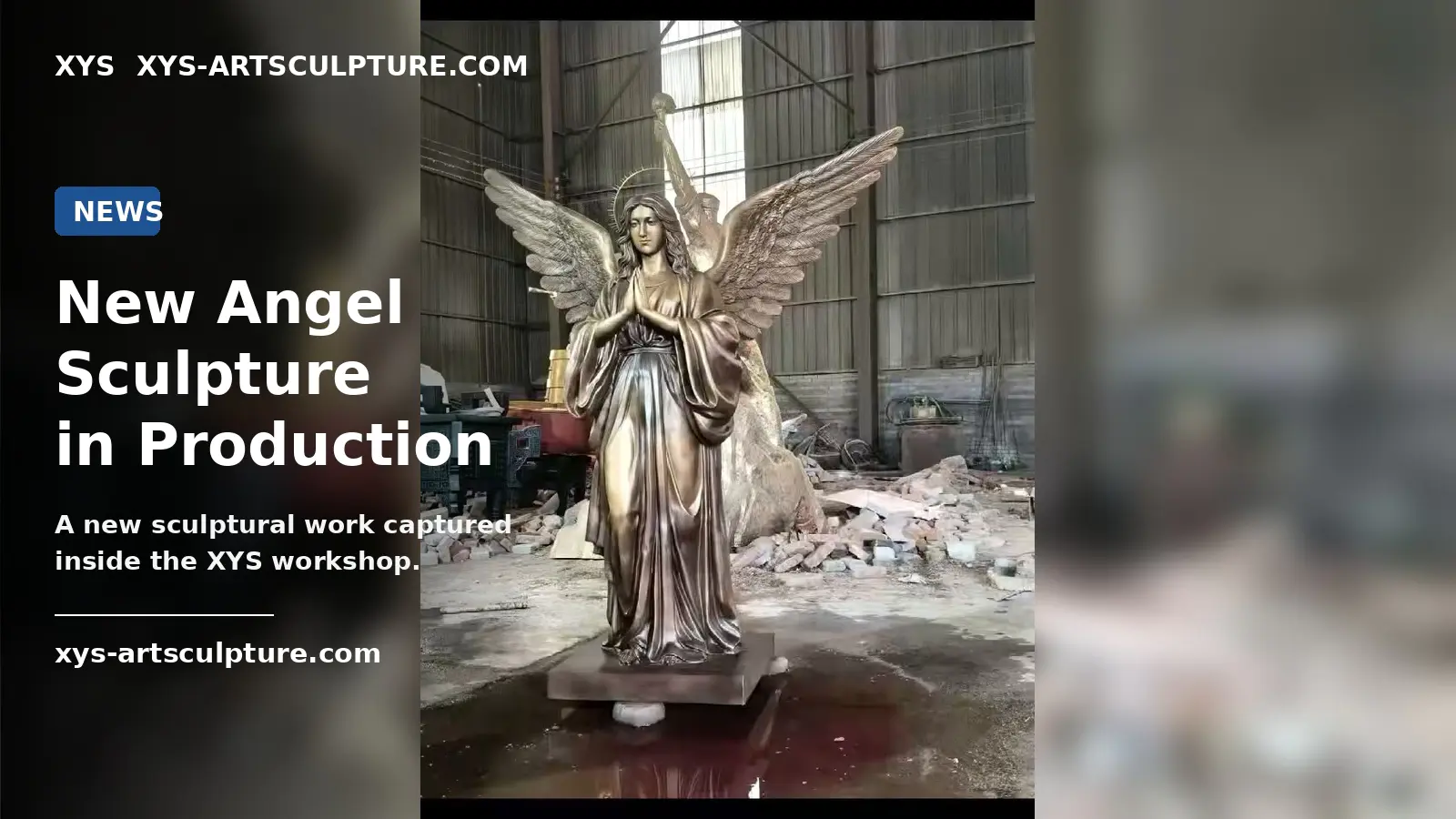 Cum o sculptură de înger din bronz turnat își atinge finisajul antic și detaliile fine